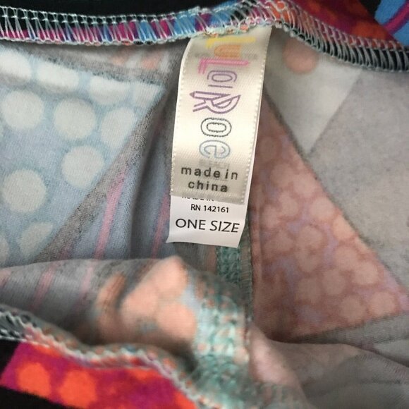 NWT LulaRoe OS Leggings Patchwork Halloween 80s Party Geometric Holiday Cosplay - Picture 4 of 4